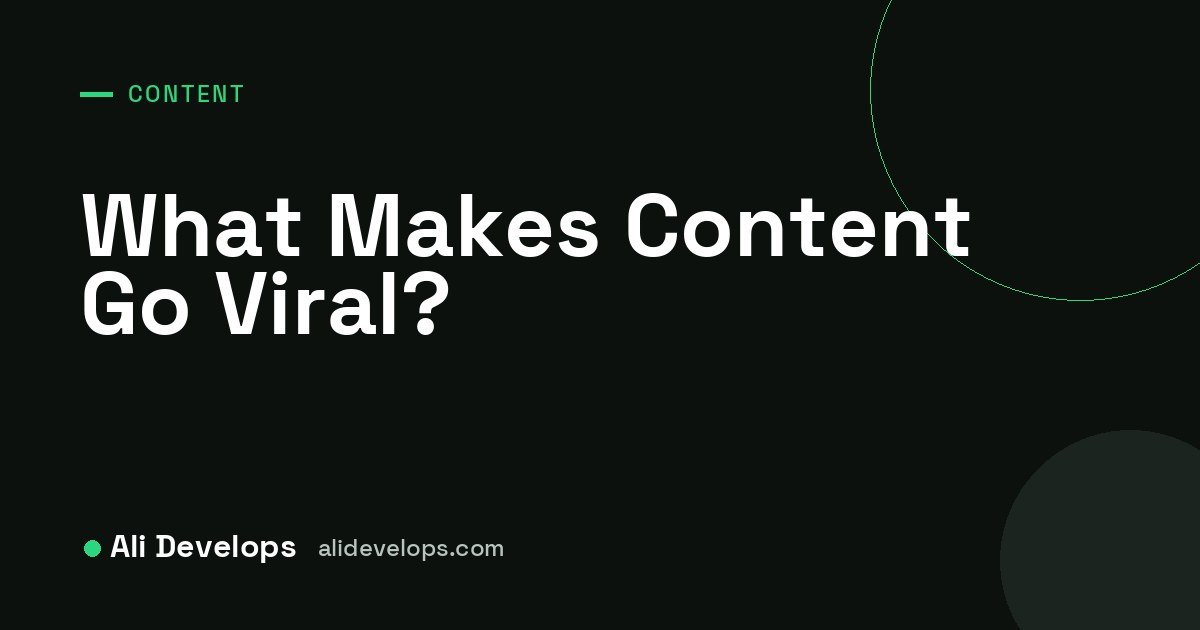 Ali Develops cover image: what makes content go viral, 10 principles